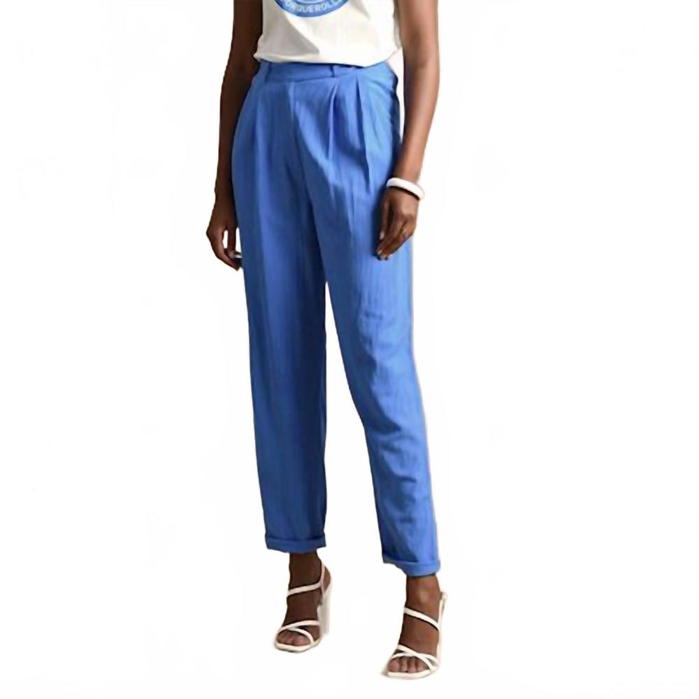 NEW MOLLY BRACKEN women's woven pants in blue